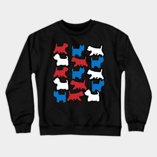 Patriotic Westie Dog America Flag 4Th Of July Crewneck Sweatshirt